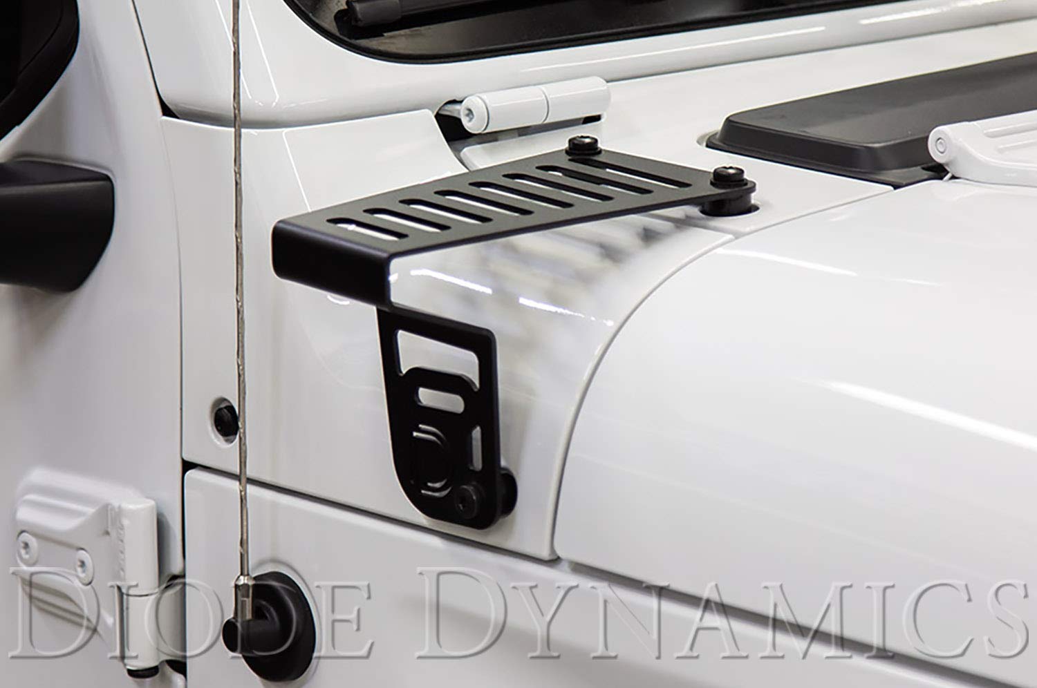 Diode Dynamics Cowl Mount LED Brackets for Jeep JL Wrangler (2018-2025) - Durable Off-Road Lighting Accessories for Enhanced Visibility in Night Driving & Off-Road Adventures