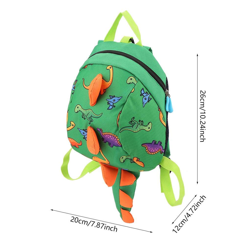 Dinosaur Backpack for Kids & Toddlers - Cartoon School Backpack with Safety Harness Leash, Snack & Lunch Bag for Preschool Boys & Girls (Green) | Perfect for School, Travel & Outdoor Adventures