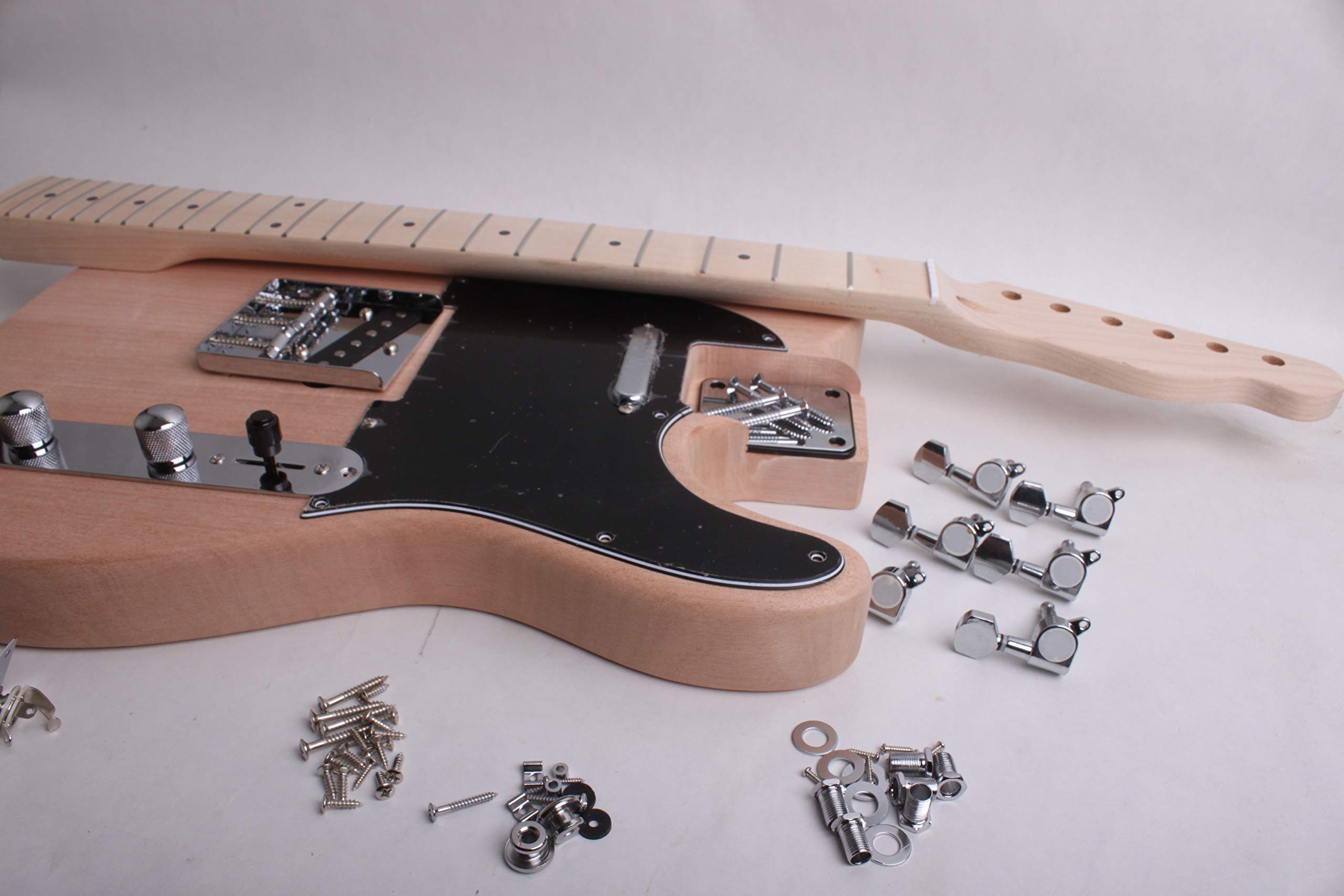Complete DIY Tele Electric Guitar Kit for Beginners - Build Your Own Custom Guitar - Perfect for Home Studio, Live Performances & Music Practice