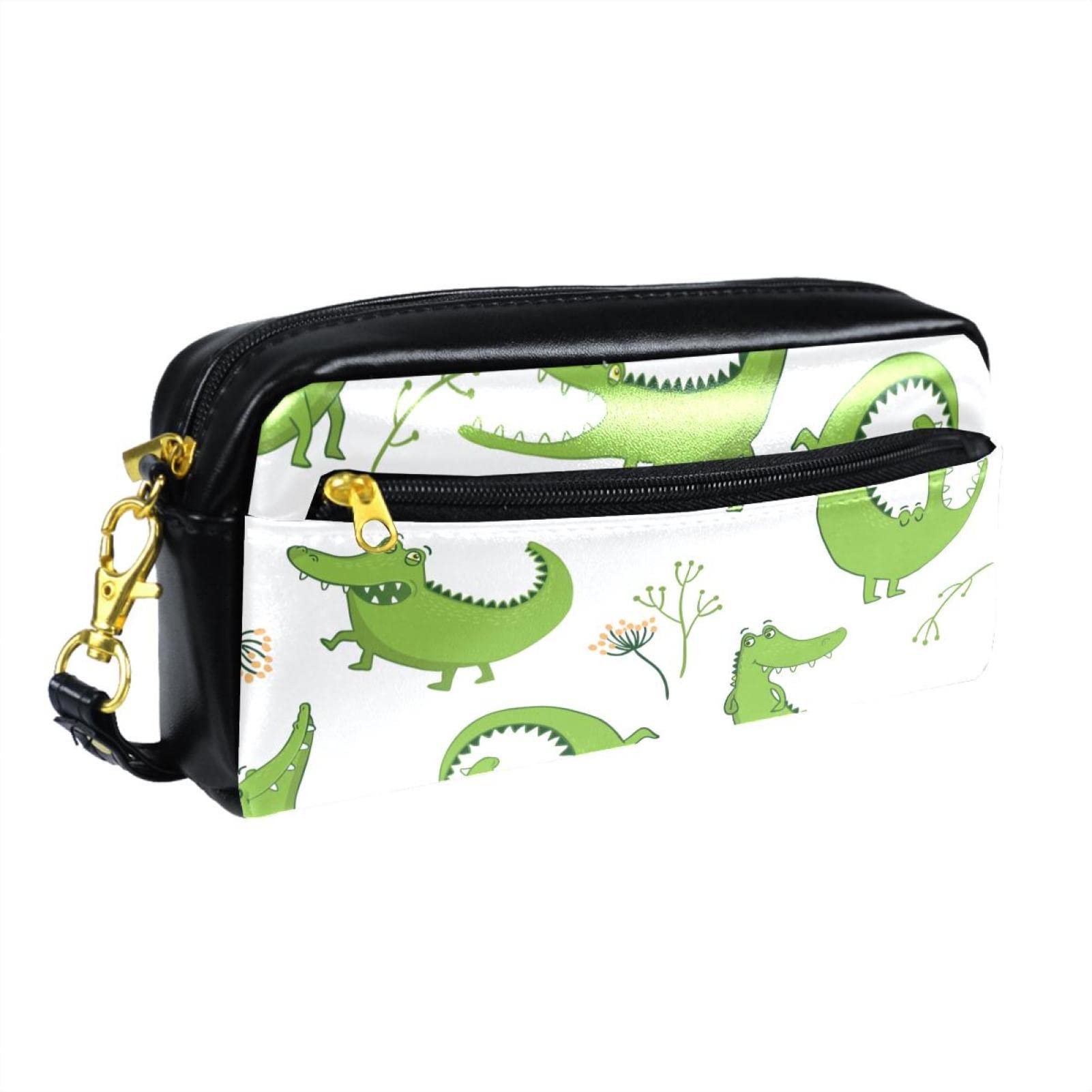Cute Cartoon Crocodile Pencil Case - Portable School Stationery Organizer for Kids & Students - Perfect for Backpack, Desk & Classroom Organization