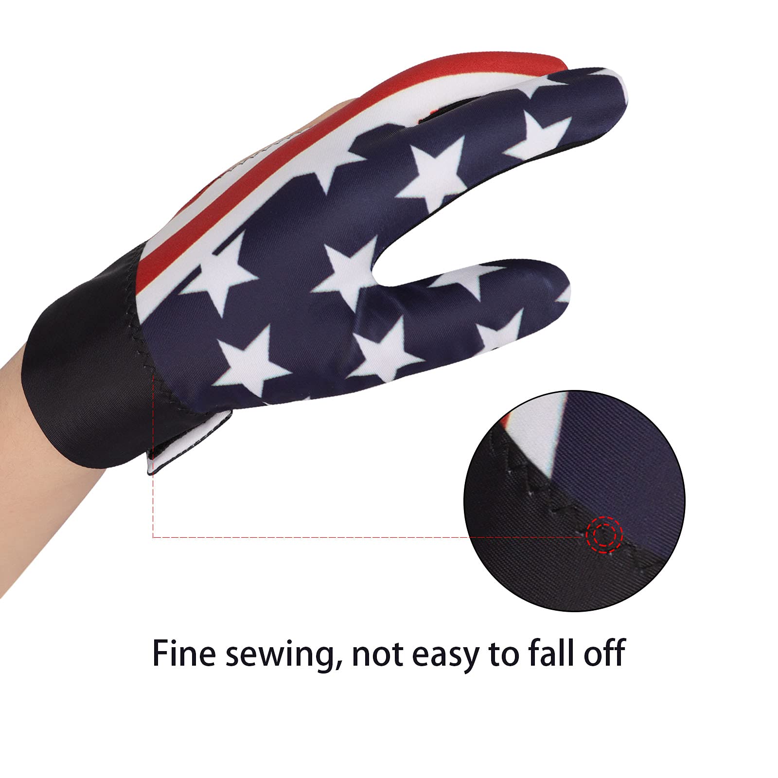HAOZAIKEJI 3-Finger Breathable Snooker Glove - Anti-Slip Pool Cue Sports Glove for Billiards, Stretchable Left Hand Carom Shooter Glove (1 PC) - Perfect for Professional & Casual Pool Players