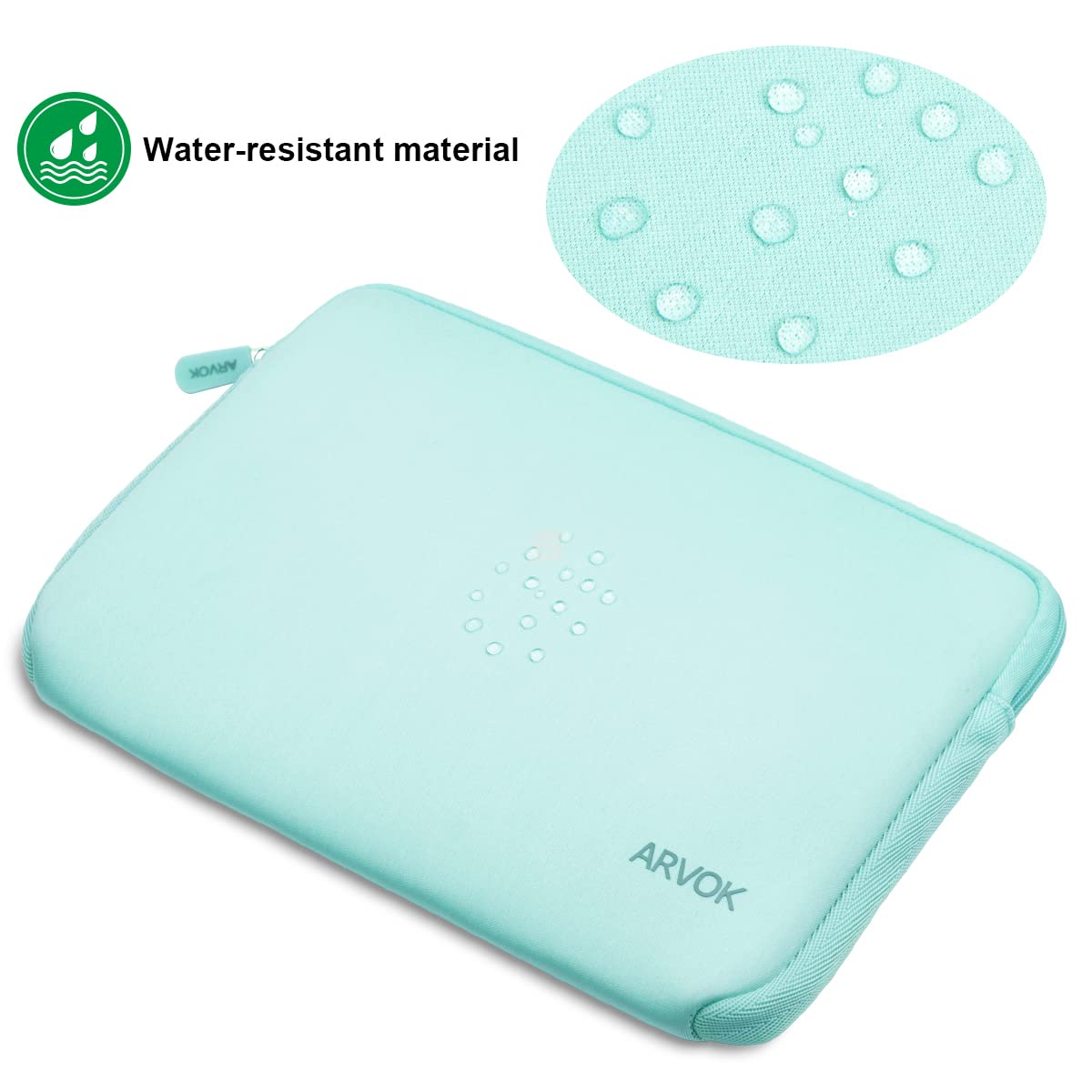 Premium 13-14 Inch Laptop Sleeve for MacBook Pro/Air, HP, Dell, Lenovo, Asus, Acer - Water-Resistant Protective Case with Soft Interior | Ideal for Travel, Office & School Use in Light Green