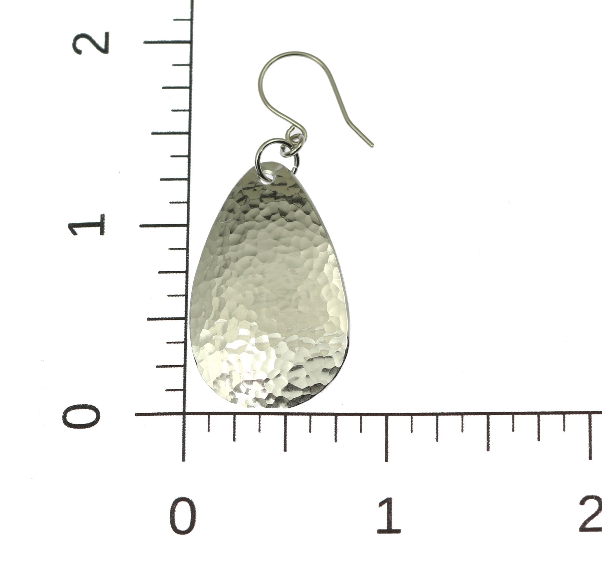 Handmade Small Hammered Aluminum Tear Drop Earrings - Lightweight Dangle Earrings for Women - Boho Chic Jewelry for Casual Wear, Parties & Special Occasions