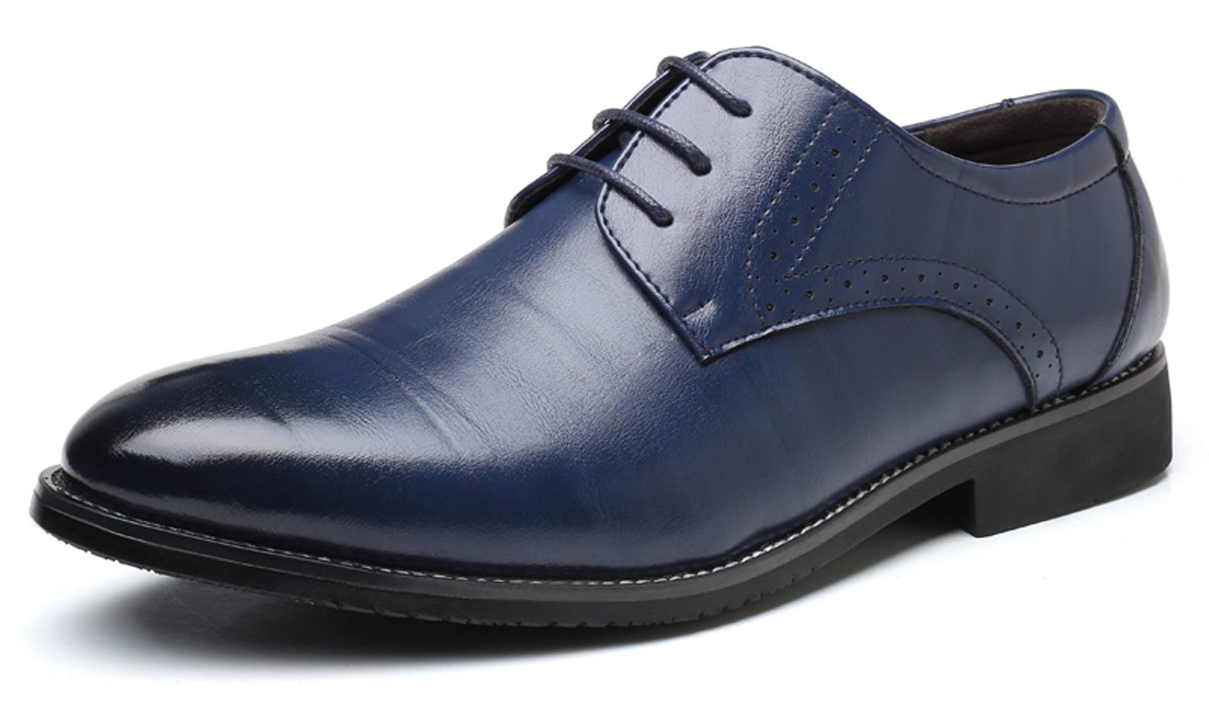 Santimon Men's Oxford Dress Shoes - Classic Formal Business Lace Up Shoes with Pointed Toe | Perfect for Office, Wedding & Business Events