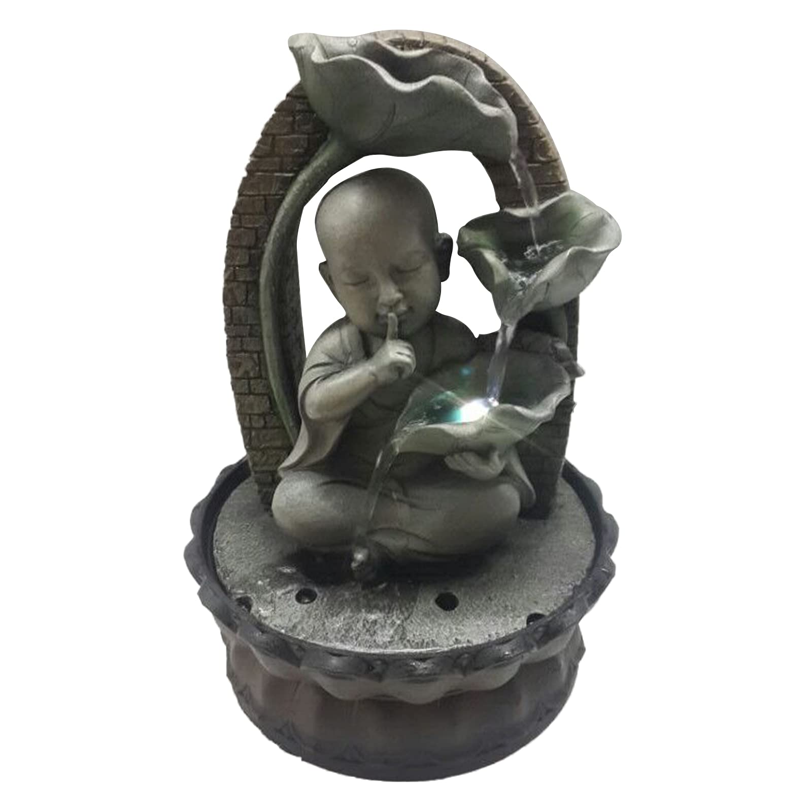 Simple Buddha Decor Waterscape Feng Shui Ornament - Zen Meditation Home & Office Decor, Perfect for Desk, Living Room, Bedroom - Relaxing Indoor Water Fountain for Stress Relief & Positive Energy