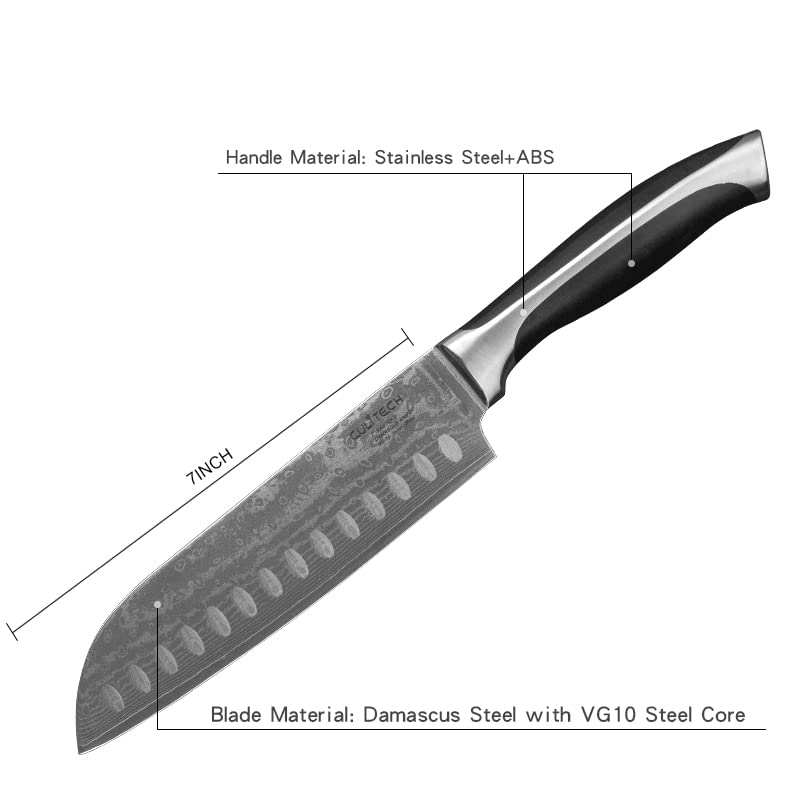 Premium 10+3 Piece Damascus Steel Kitchen Knife Set with Scissors, Peeler & Sharpener - Includes Acrylic Holder for Home Chefs & Professional Cooking Enthusiasts - Perfect for Slicing, Dicing, Chopping & Food Prep in Modern Kitchens