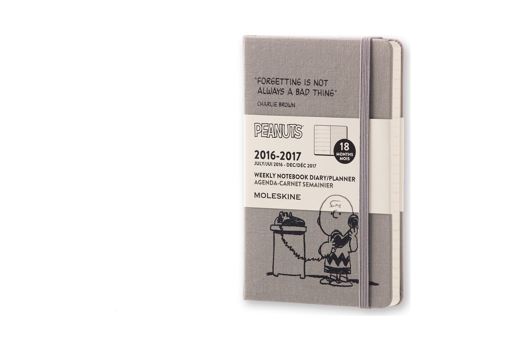 Moleskine Peanuts 18-Month Weekly Planner Pocket - Large Size | Perfect for School, Work & Travel Organization