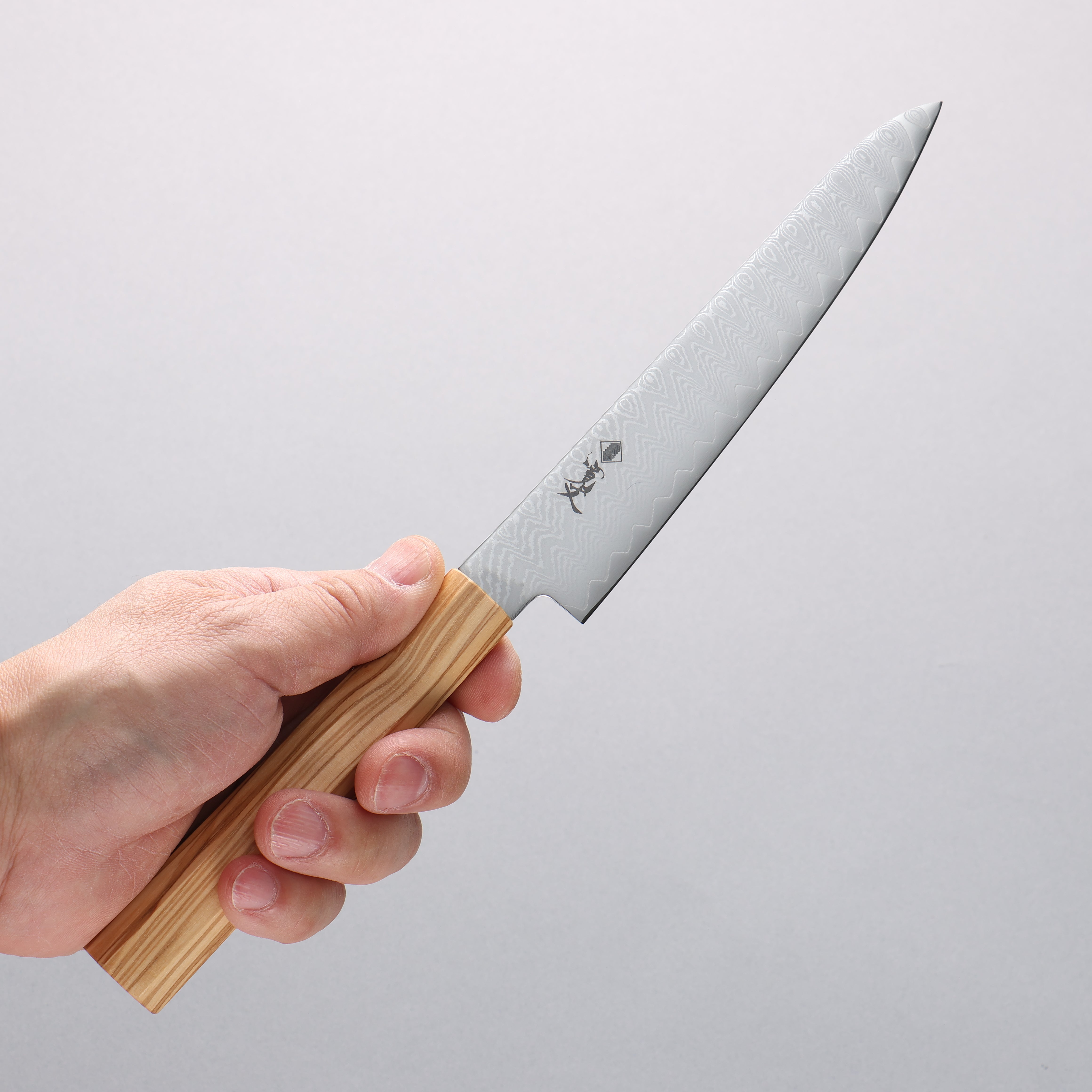 Premium VG10 Damascus Steel Petty Utility Knife 150mm - Olive Wood Handle for Precision Slicing, Dicing & Garnishing | Perfect for Home Chefs & Professional Kitchens