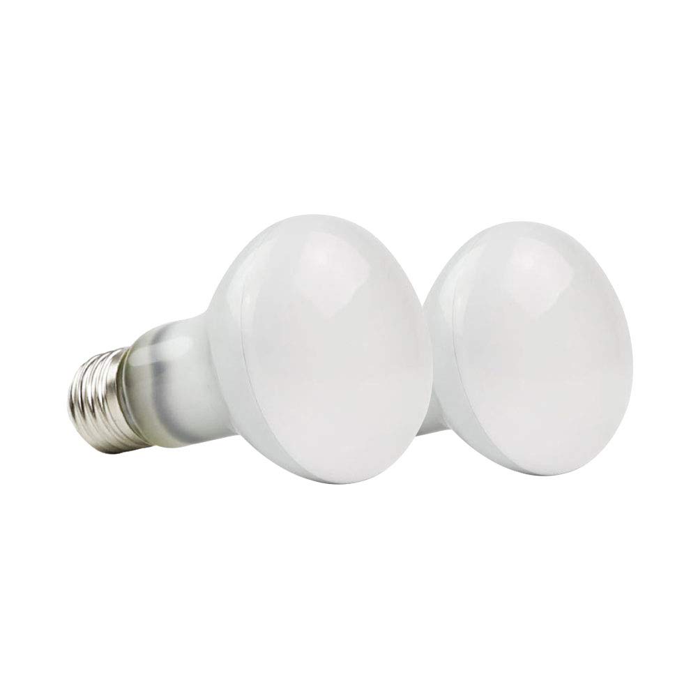 100W Reptile Heat Lamp Bulbs - 110V Basking Spot & UVB Mercury Vapor Bulbs (2 Pack) for Tortoise, Lizard, Amphibian Terrarium - Soft White Poly Sand Light Dome Bulb for Daytime Heating & Nighttime Use