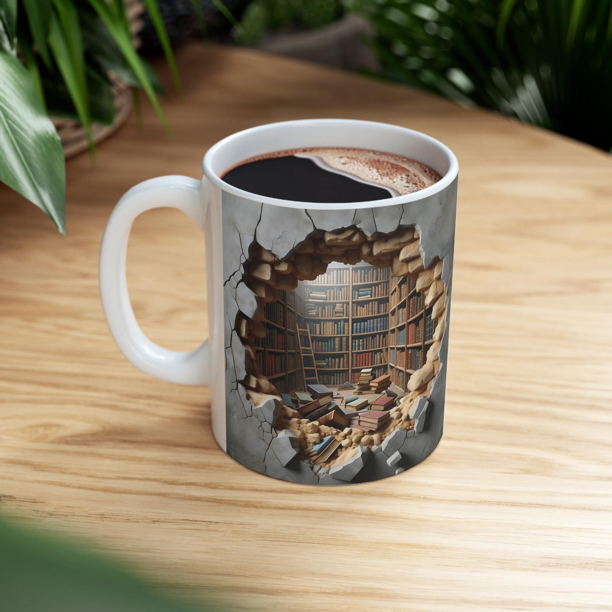 2IMT White 11 Oz Ceramic Book Lover Coffee Mug - Perfect Gift for Readers, Bookworms & Librarians - Great for Reading Nooks, Book Clubs & Cozy Home Libraries