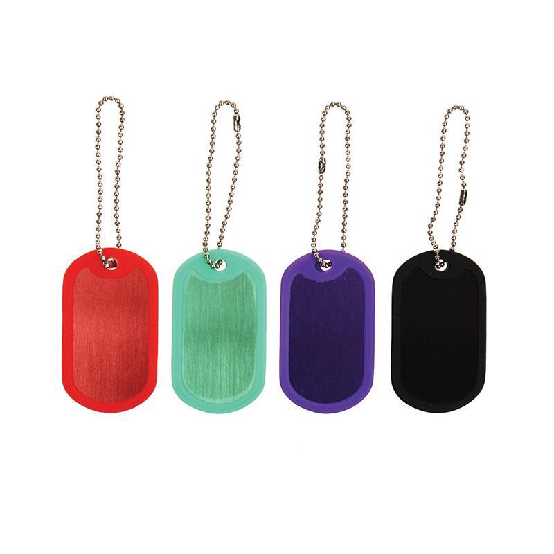 Colorful Metal Tags - 4 Vibrant Colors for Pet ID, Luggage, Keychains & Organization | Durable & Customizable