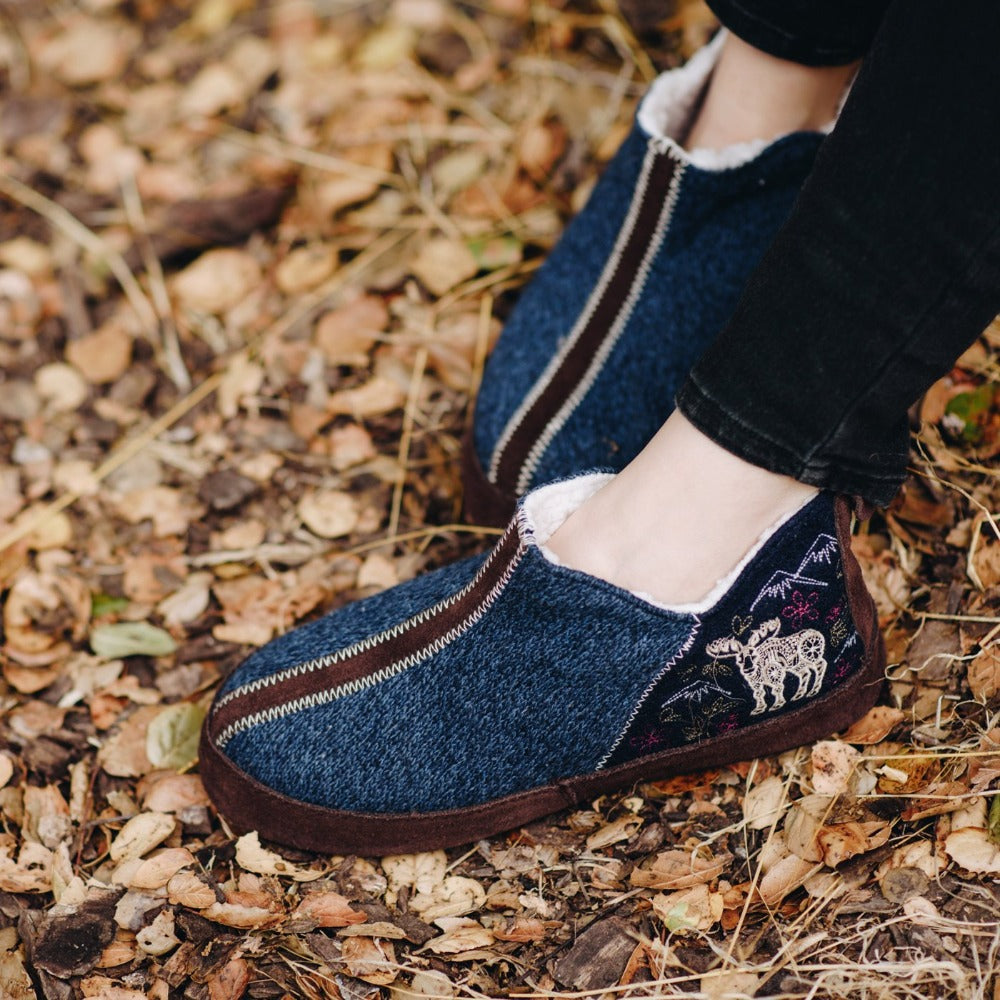 Women's Comfortable Forest Bootie Ankle Height Slippers with Cloud Cushion® - Cozy Indoor/Outdoor House Shoes for Winter, Lounge & Casual Wear