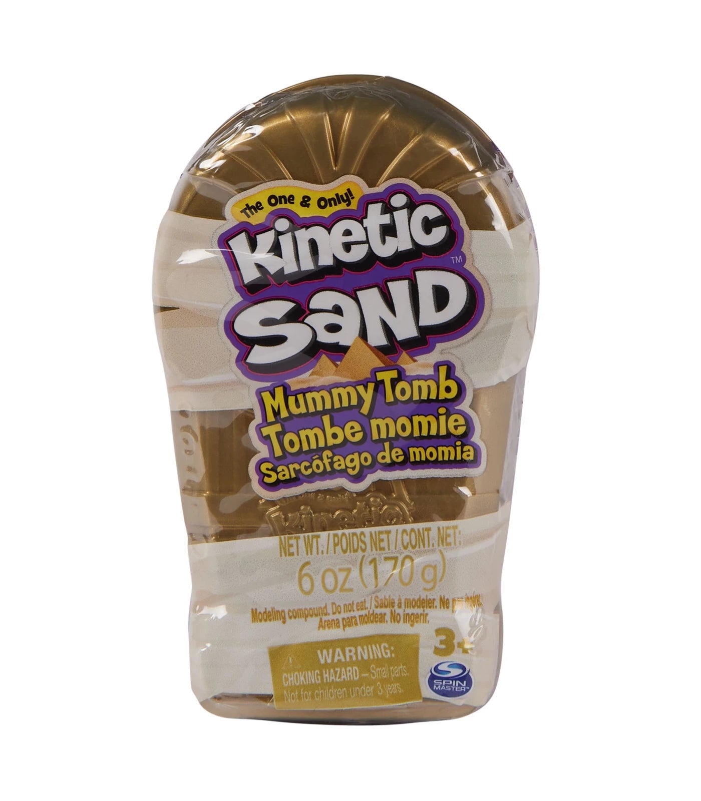 Kinetic Sand Mummy Tomb - Moldable & Sensory Play Sand for Kids - Perfect for Halloween, Ancient Egypt Theme Parties & Stress Relief