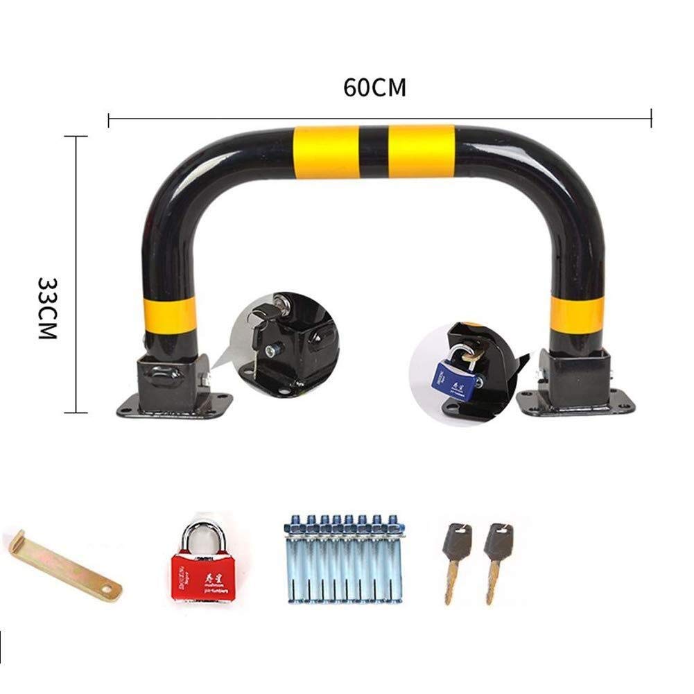 Heavy Duty Parking Barrier Lock - 60x33cm Thick Crash Gantry Bollard for Secure Basement & Garage Parking Space Protection - Perfect for Car Park Position Holders, Traffic Control, and Vehicle Safety