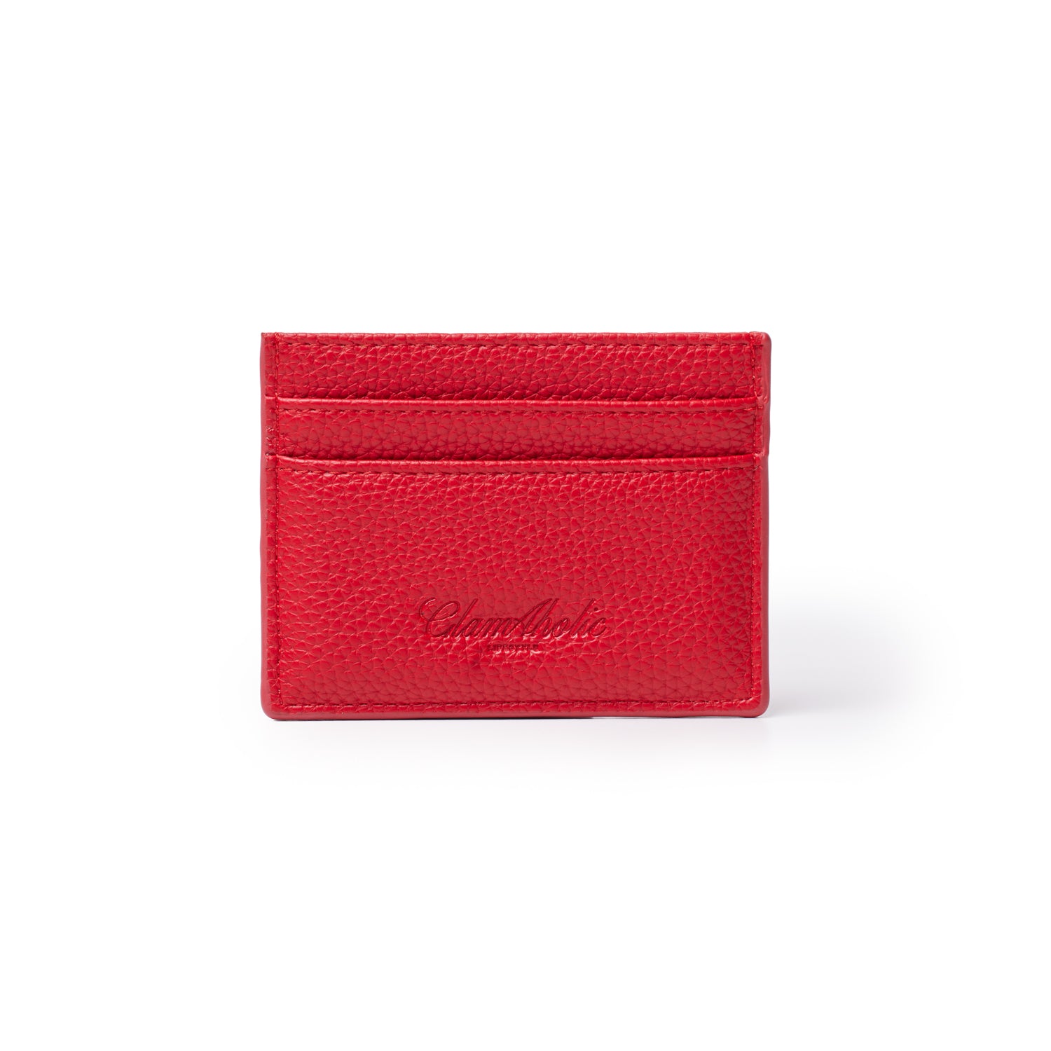 Pebble Card Holder - Slim RFID Blocking Wallet for Men & Women | Secure Credit Card Holder with Money Clip | Perfect for Travel, Work & Everyday Use (Red)