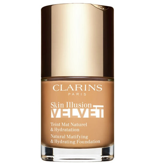 Clarins Skin Illusion Velvet Foundation - Natural Matte Finish, Oil-Free, Long-Lasting Coverage for Flawless Skin | Perfect for Daily Wear, Special Occasions & Photography