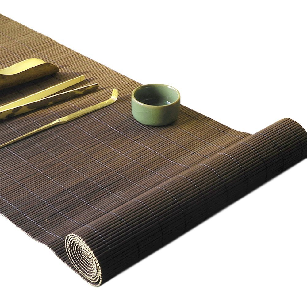 Premium Handmade Natural Bamboo Tea Ceremony Mat - 12x59 Inch Kung Fu Tea Table Runner, Eco-Friendly Placemat for Tea & Coffee Decor - Perfect for Zen Meditation, Japanese Tea Parties & Home Decor