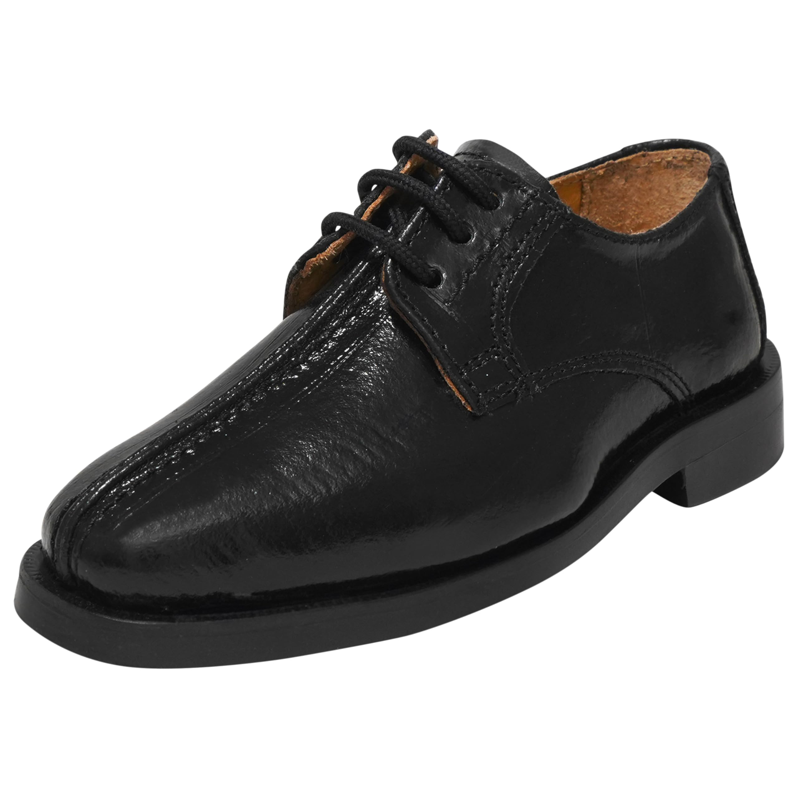 LIBERTYZENO Boys' Animal Print Genuine Leather Oxford Dress Shoes - Toddler Lace-Up Formal Shoes for Easter, School & Special Occasions