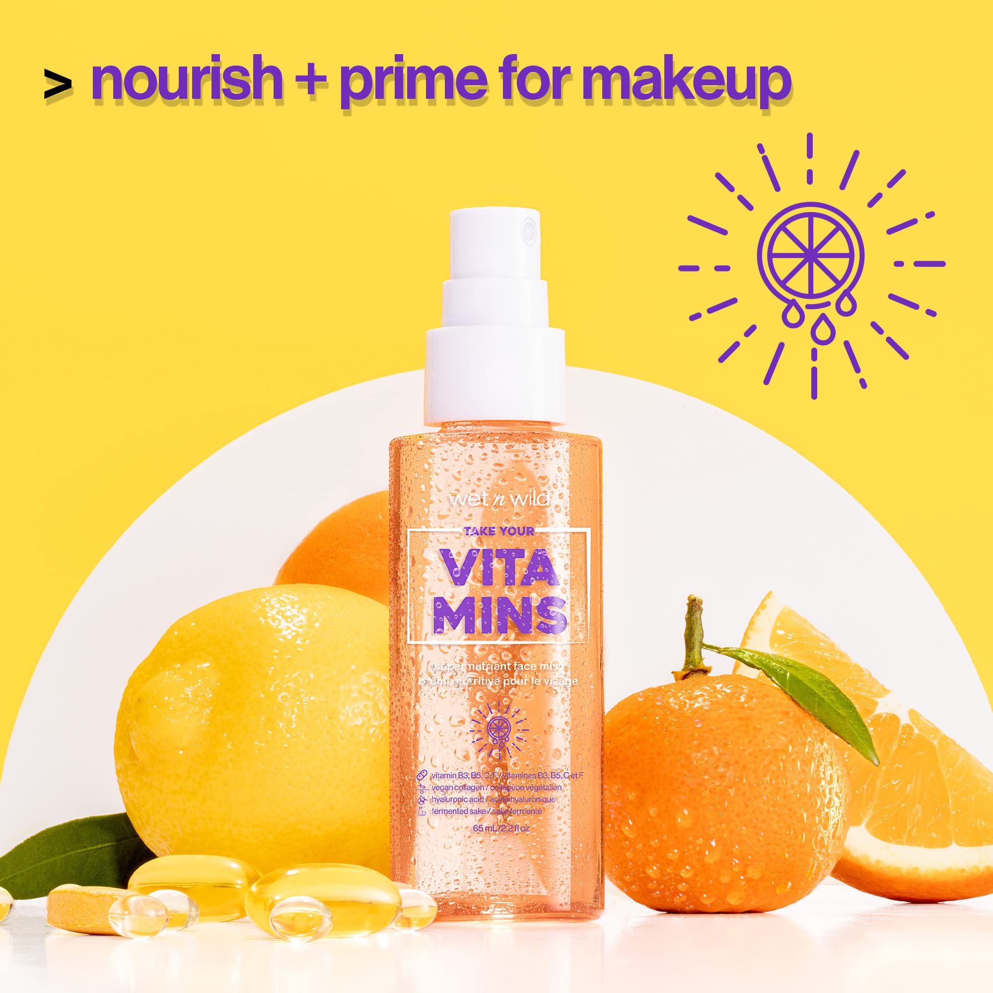 Wet n Wild Take Your Vitamins Super Nutrient Face Mist - Hydrating & Refreshing Vitamin Spray for Glowing Skin | Perfect for Daily Skincare Routine & On-the-Go Hydration