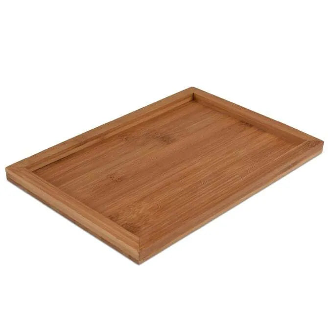 Comatec 10-Piece Bamboo Serving Trays Set - Eco-Friendly Wooden Appetizer Plates for Party, Wedding, Picnic & Home Decor