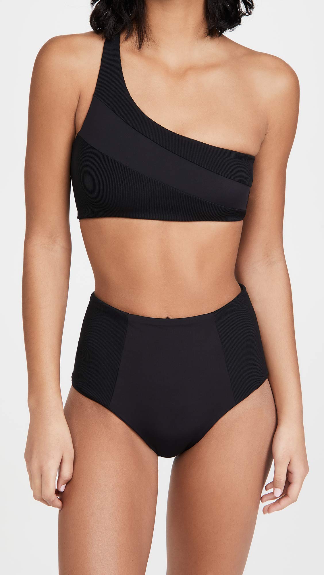 L*Space Jackie High Waist Bikini Bottoms - Black - Medium | Sexy Swimwear for Beach, Pool & Vacation