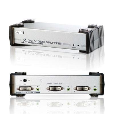Aten VS162 VS-162 2-Port Cascadable Monitor and Audio Switch - External KVM Switch for Dual PC Setup | Perfect for Home Office, Gaming, and Multi-Device Workstations