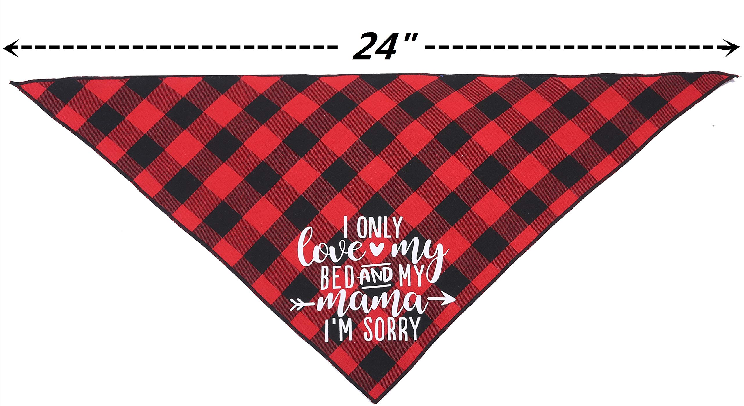 Buffalo Plaid Dog Bandana for Medium & Large Dogs - Triangle Dog Scarf for Pet Lovers - Perfect for Holidays, Photos & Outdoor Adventures