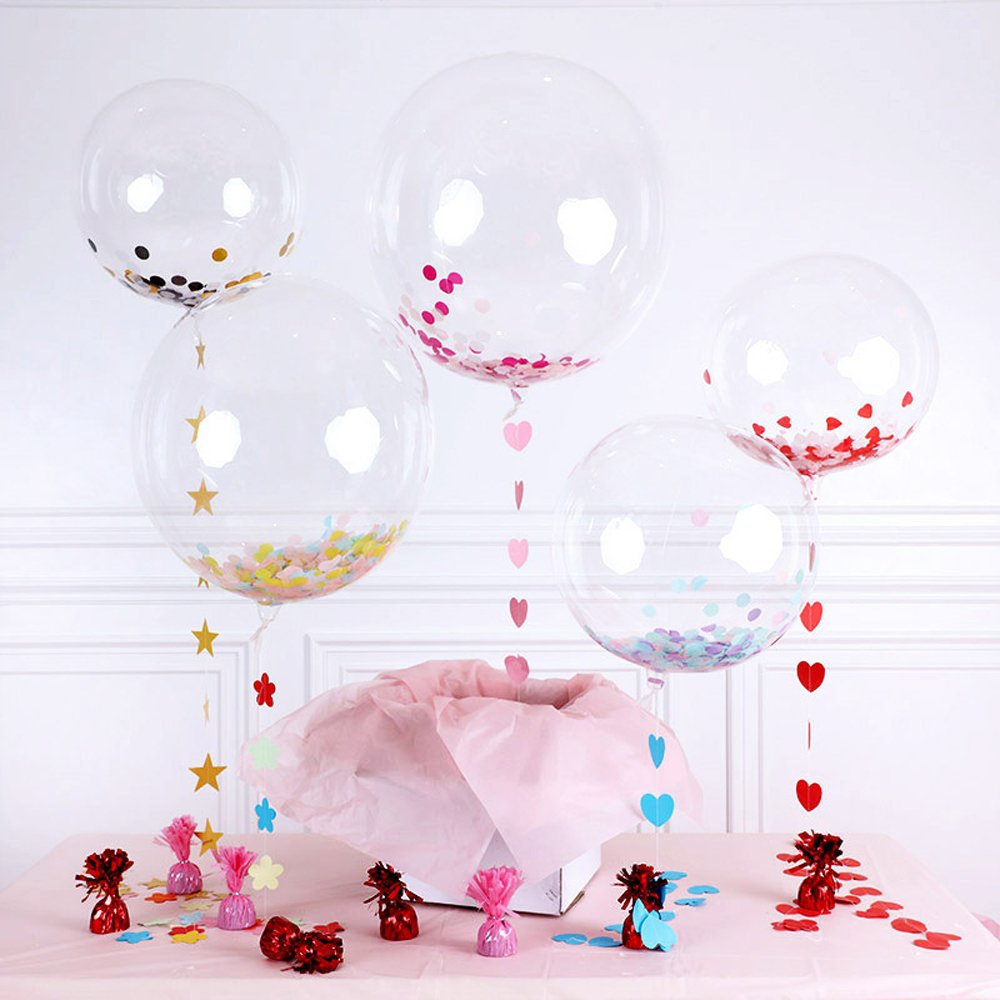18 Inch Clear Helium Bobo Balloons with LED Lights - 40 Pack for Christmas, Wedding, Birthday Party Decorations - Perfect for Indoor/Outdoor Events, Baby Showers & Anniversary Celebrations (LED String Not Included)
