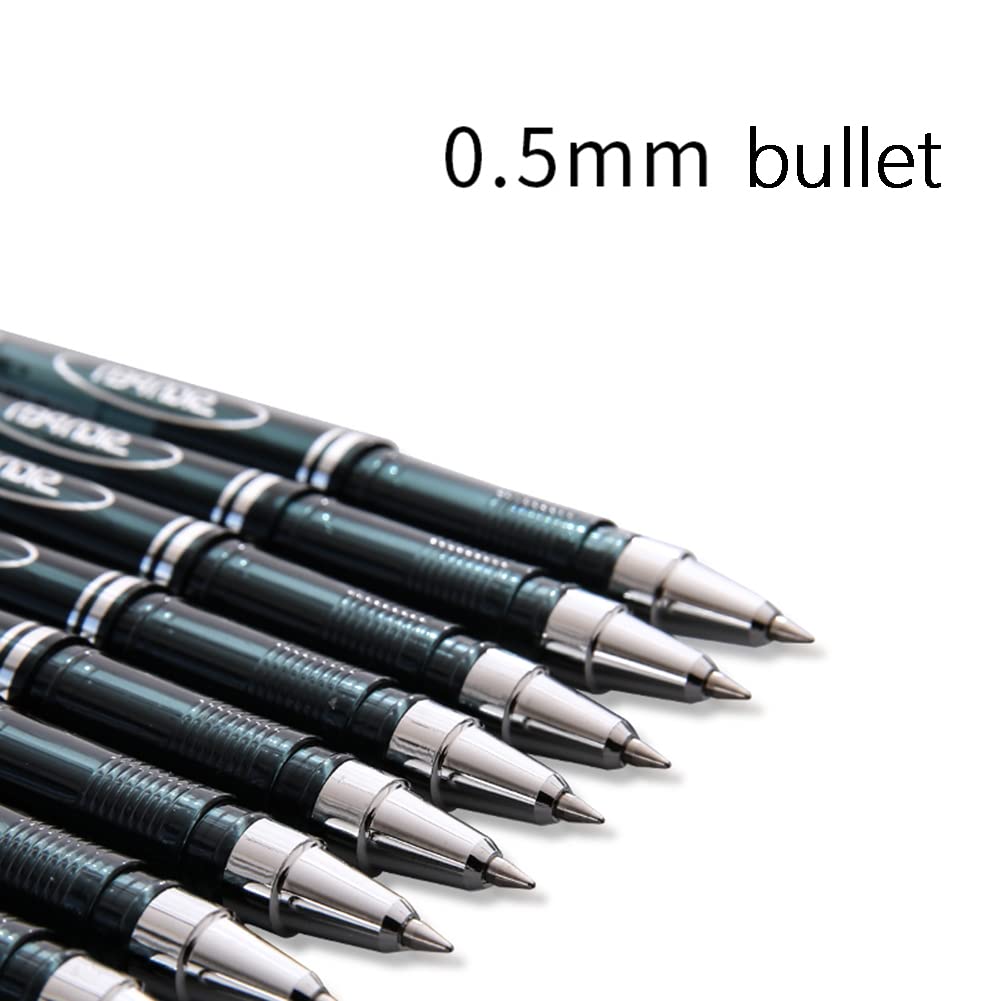 Ultra-Short Mini Gel Pen - Black Bullet Pocket Gel Pens for Students, Quick-Drying Ink, Portable Trumpet Design with Short Rod - Perfect for Note Taking, Signatures & On-the-Go Writing