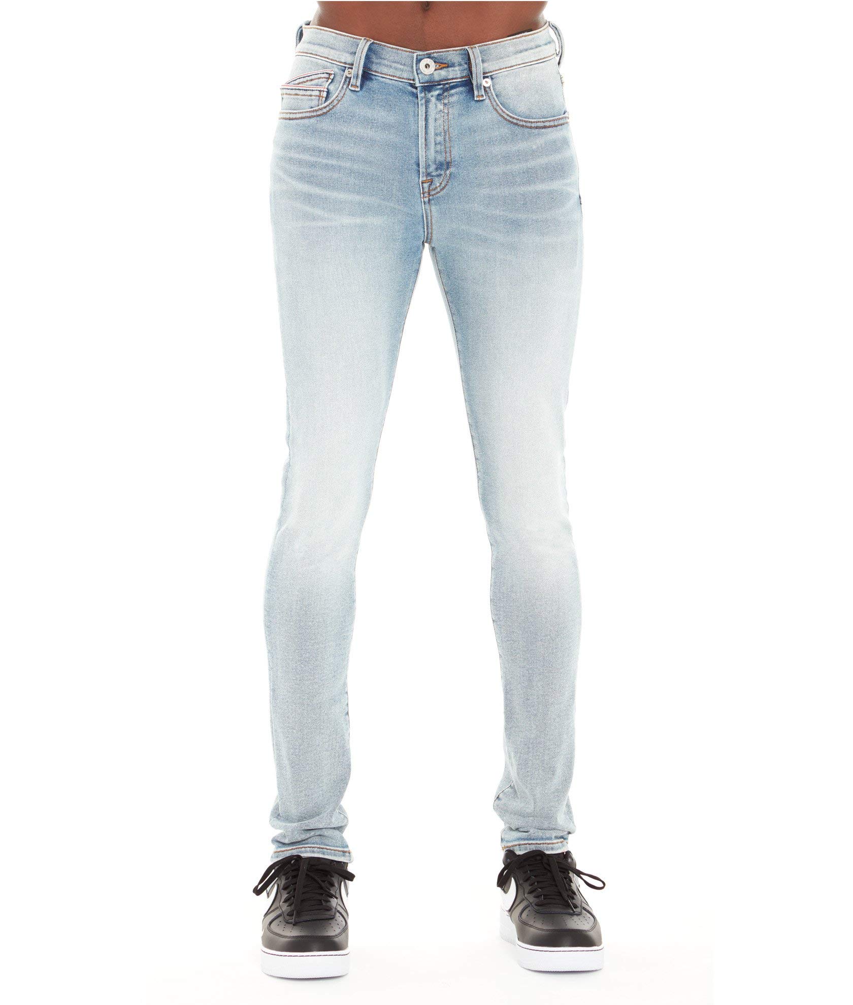 Cult of Individuality Men's Tall Punk Super Skinny Jeans - Edgy Slim Fit Stretch Denim for Rock & Roll, Concerts & Nightlife