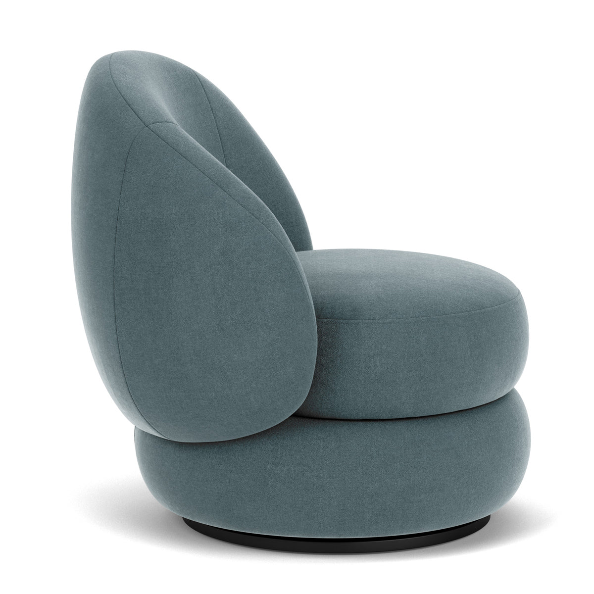 Alma Fabric Swivel Armchair - Modern Upholstered Lounge Chair with 360° Rotation, Comfortable Living Room Accent Chair for Home Office, Reading Nook, or Bedroom Relaxation