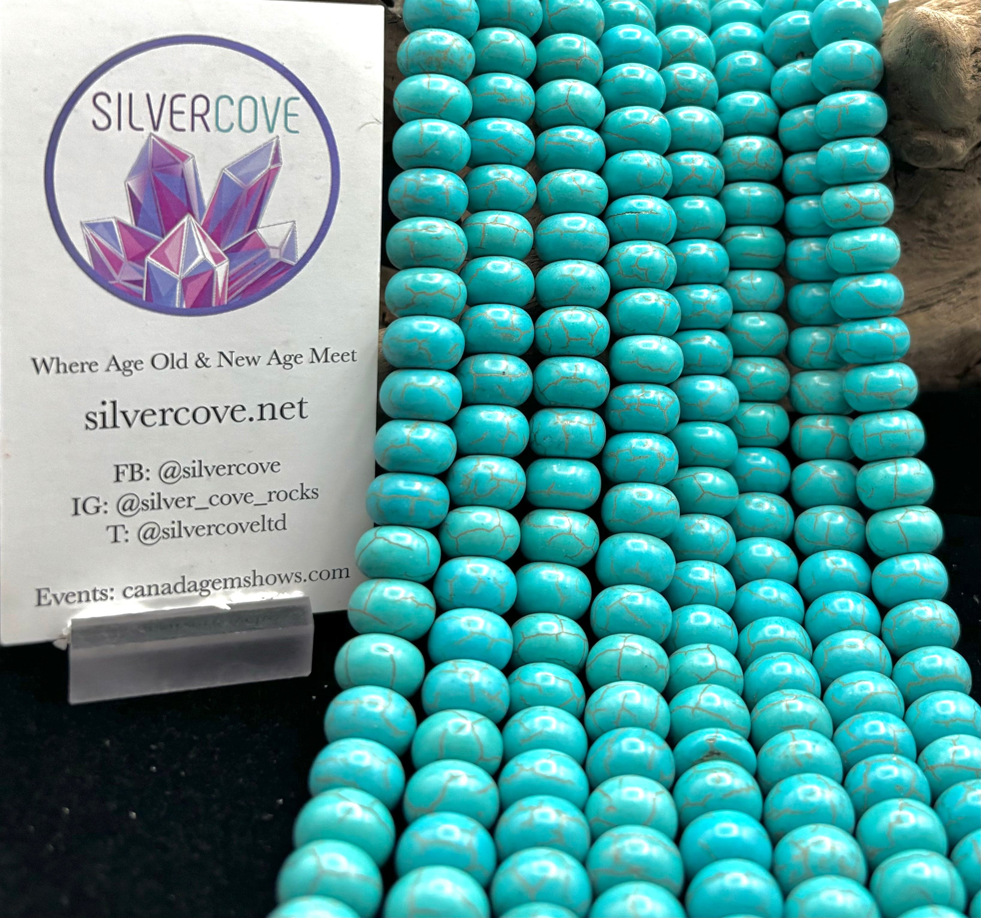 Natural Blue Magnesite Bead Strands - 8mm Round Gemstone Beads for Jewelry Making, DIY Bracelets & Necklaces - Healing Crystal for Meditation & Spiritual Gifts