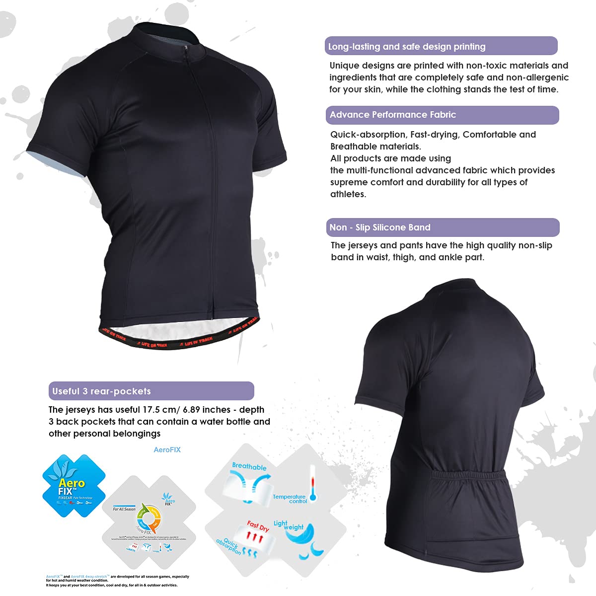 Utah State Flag Men's Cycling Jersey - Breathable Short Sleeve Bike Shirt for Road & Mountain Biking - Perfect for Cycling Enthusiasts & Outdoor Sports