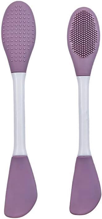 VIETNAM Beauty Silicone Face Mask Applicator - Double-Ended Makeup Brush for Mud, Clay & Charcoal Masks | Soft Facial Mask Brush for Cream & Lotion Application (Pack of 2) | Perfect for Spa, Home Skincare & Professional Makeup Routines