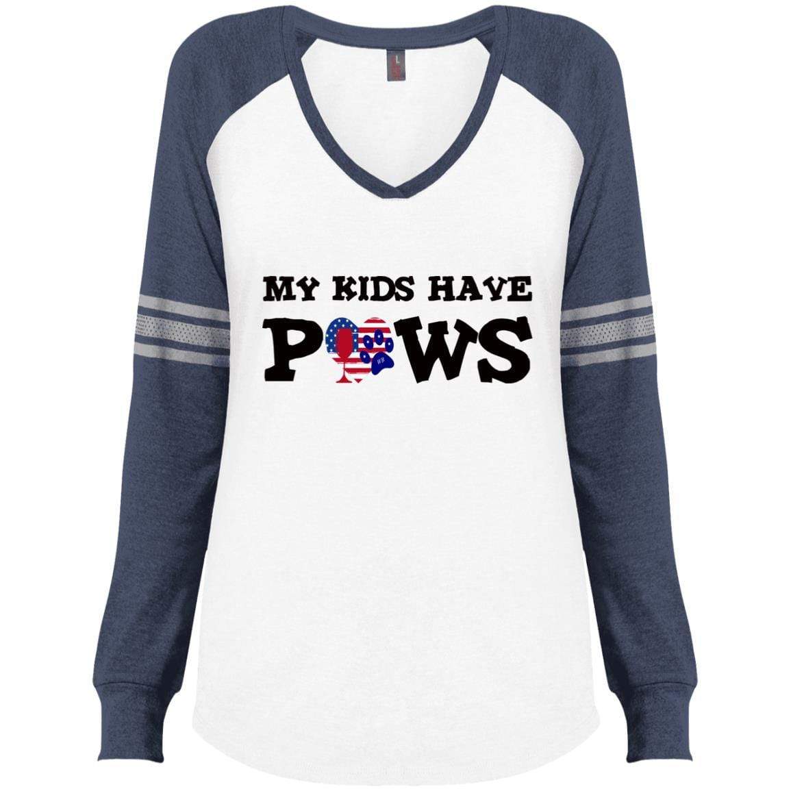 WineyBitches.Co Women's Long Sleeve V-Neck Gaming T-Shirt - Comfortable & Stylish for Casual Wear, Game Nights & Social Events
