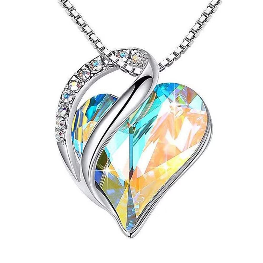 Elegant Ocean Heart Love Pendant Necklace for Women - Crystal Clavicle Chain Jewelry Gift for Her | Perfect for Valentine's Day, Anniversary & Birthday Gifts