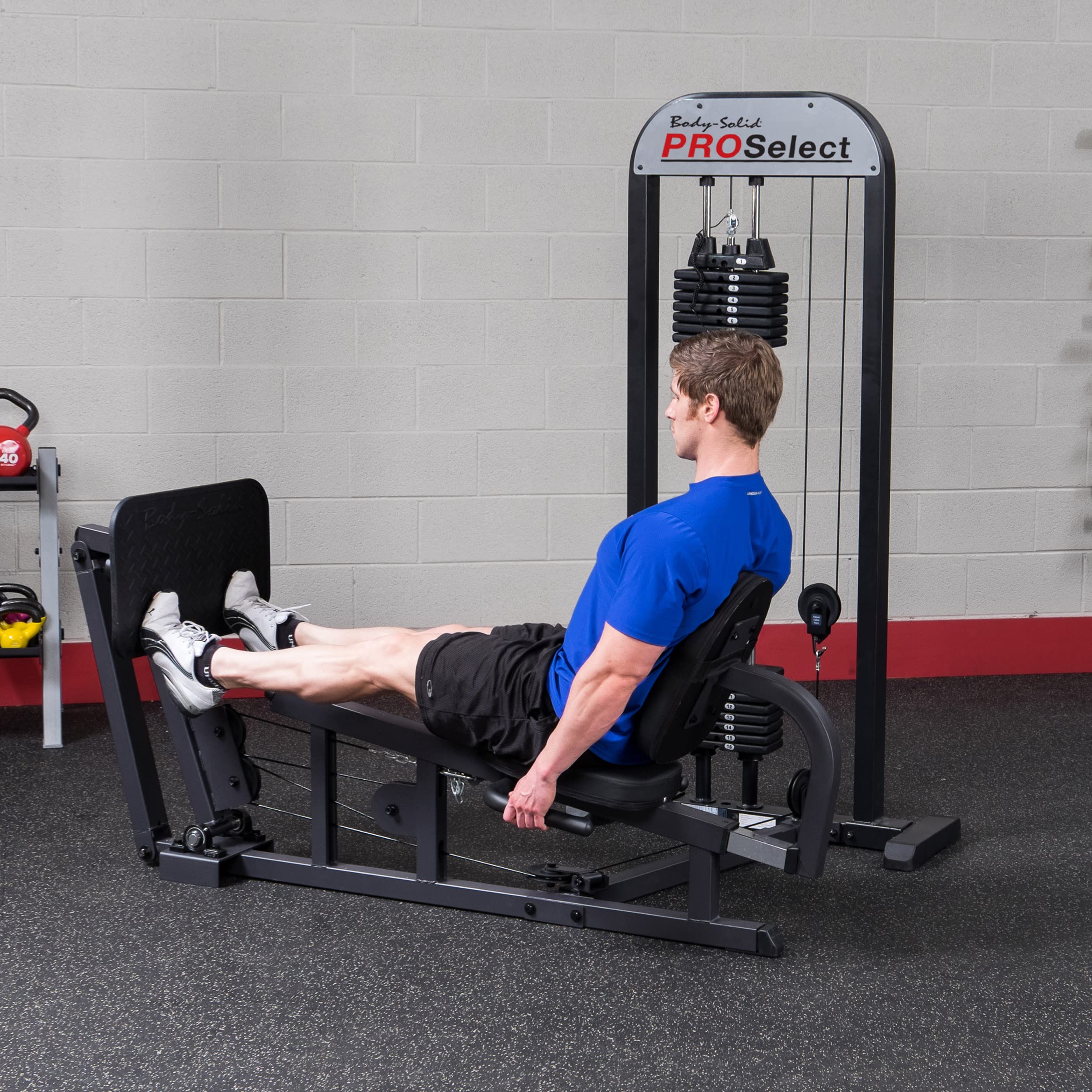 Body-Solid Leg Press Machine with 210-Pound Weight Stack - Home Gym Equipment for Lower Body Workout, Leg Lift & Raise Exercises - Perfect for Home Fitness & Strength Training Enthusiasts | Ideal for Small Spaces, Garage Gyms & Personal Training Studios