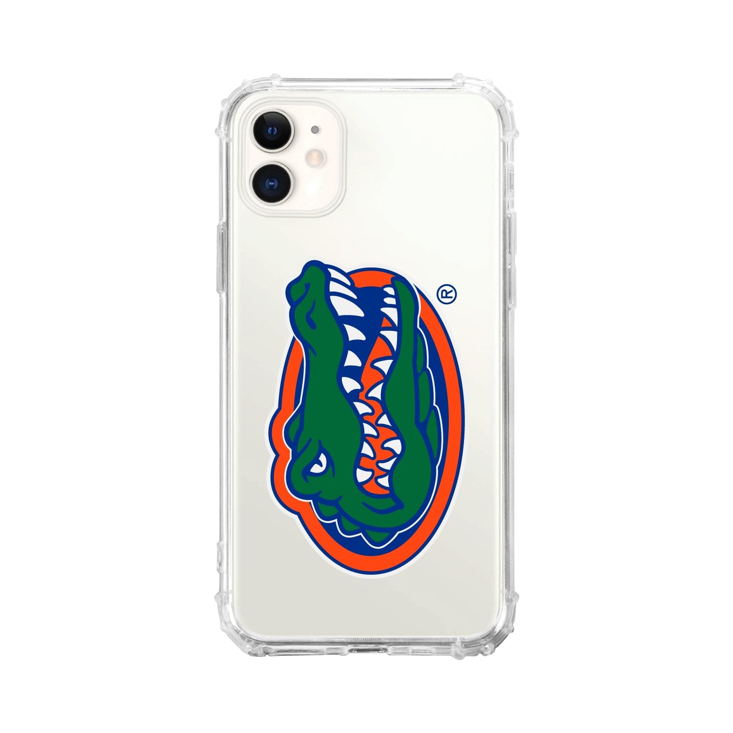 OTM Essentials Rugged Phone Case for iPhone 12/12 Pro - Shockproof Protective Cover with Reinforced Edges in Classic White | University of Florida Gators Design | Perfect for Outdoor Activities, Sports & Daily Use