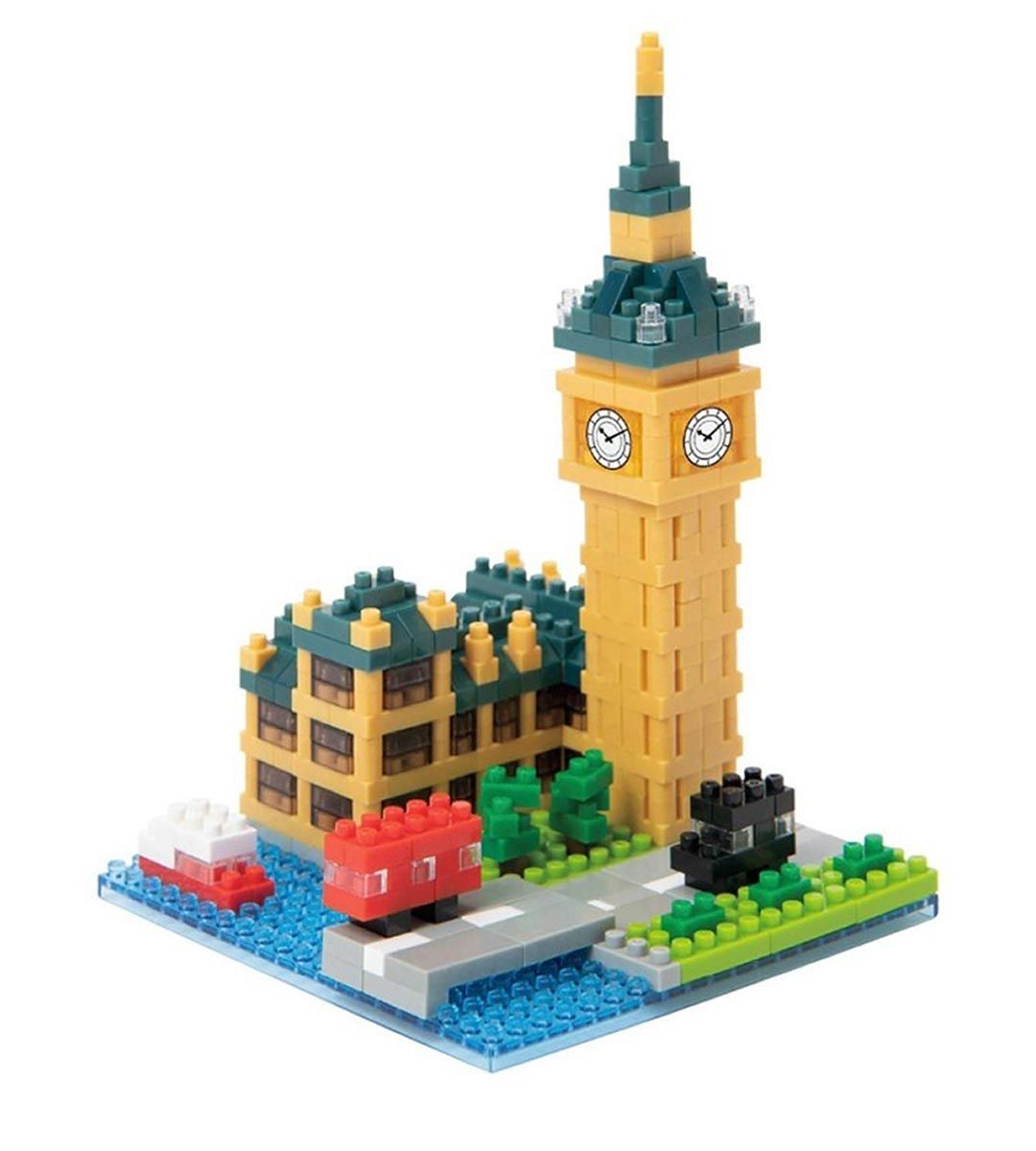 Nanoblock Big Ben Building Kit NBH 193 - Miniature Architecture Model for Adults & Kids - Perfect for Home Decor, Office Display & STEM Education