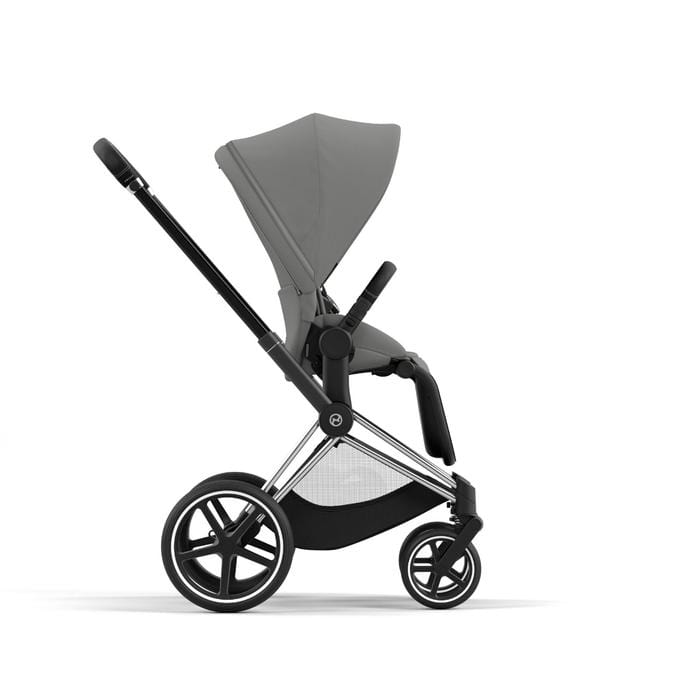 Cybex Priam 4 Complete Stroller - Chrome/Black Luxury Baby Stroller with All-Wheel Suspension | Perfect for Urban Walking, Travel & Everyday Use