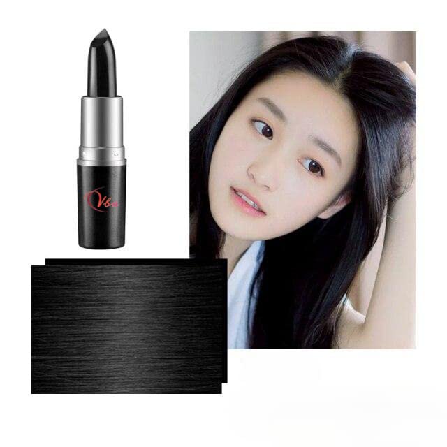 Hair Root Touch-Up Stick - Quick Cover for Thinning Hair & Hair Loss, Temporary Hair Dye Concealer Pen (Black) | Perfect for Daily Use, Travel & On-The-Go Hair Coverage
