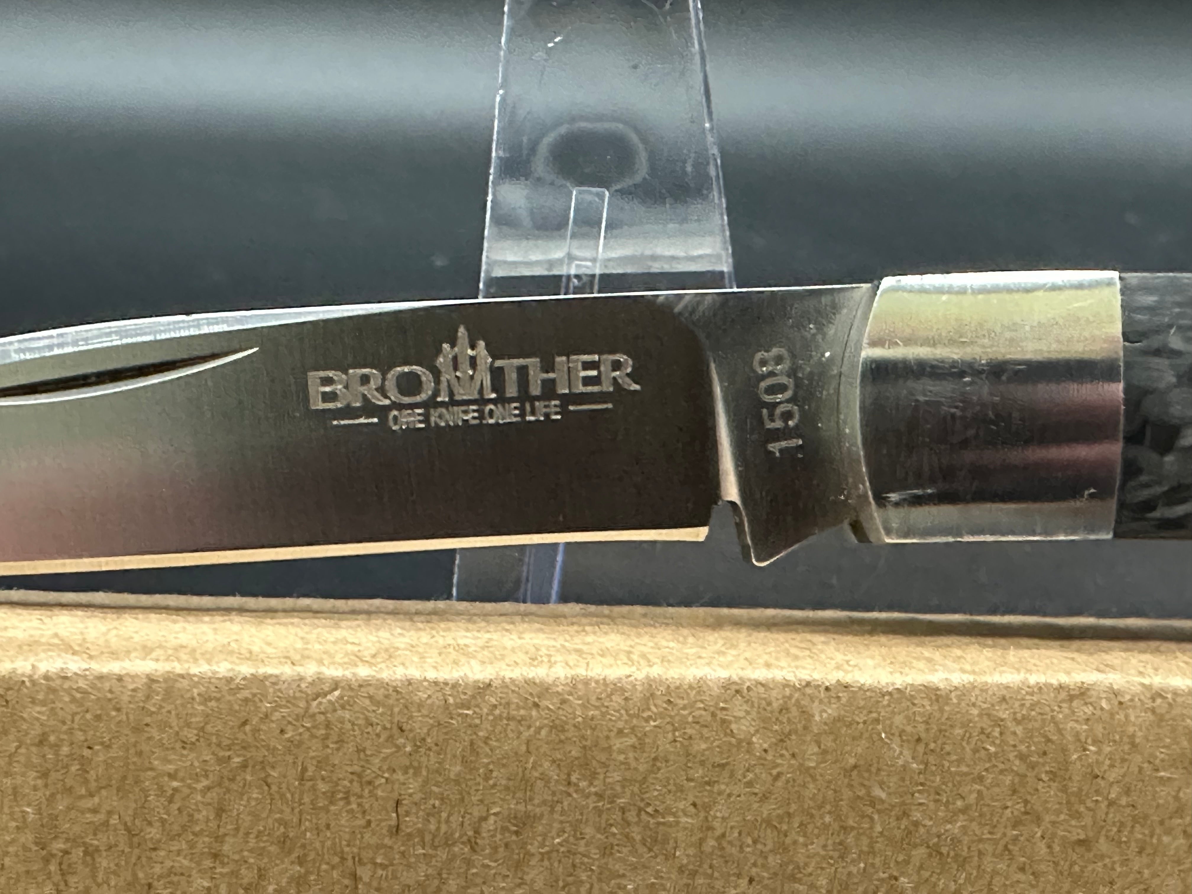 Brother 1508 Warncliffe Folding Pocket Knife with VG-10 Stainless Steel Blade & Carbon Fiber Handle - EDC, Camping, Hiking, Outdoor Survival Gear