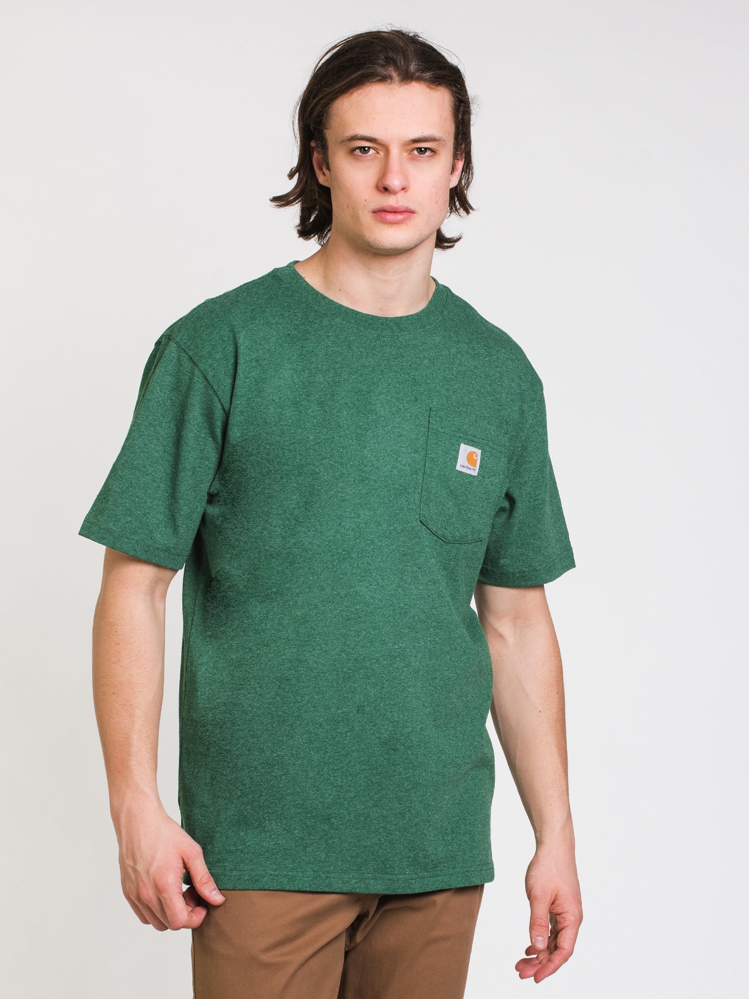 Carhartt Workwear Pocket T-Shirt for Men - Durable Cotton Work Shirt for Construction, Farming & Outdoor Activities
