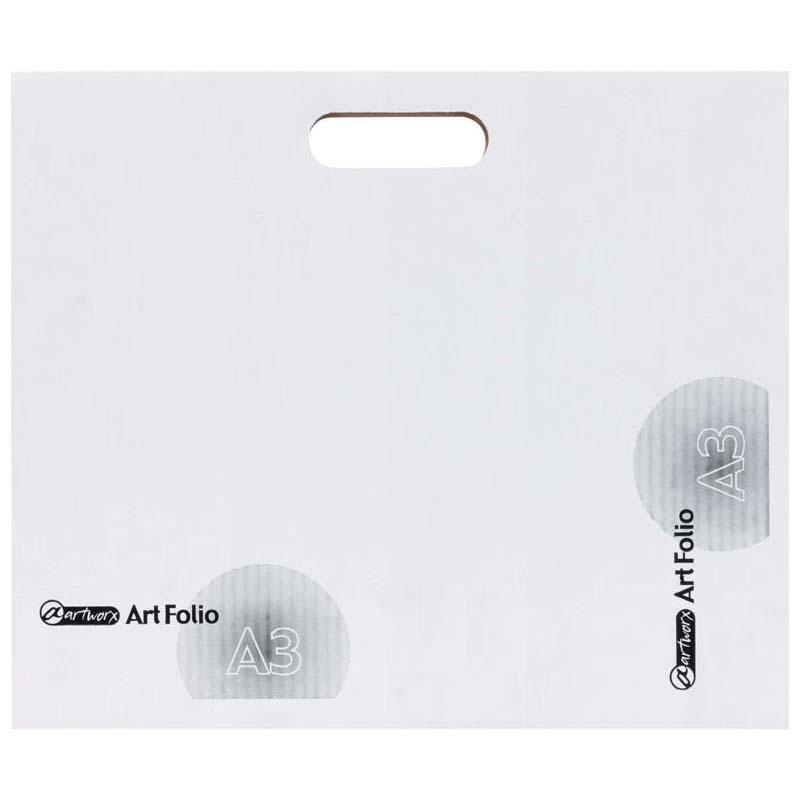 Artworx A3 Art Cardboard Portfolio Carry Case - Durable Artist Storage for Drawings, Sketches & Artwork - Perfect for Students, Professionals & Travel