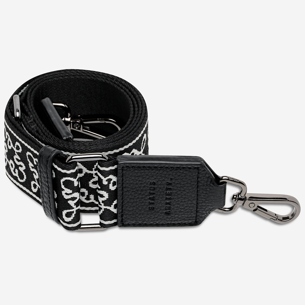 Jacquard Strap Medium Black - Premium Woven Adjustable Belt for Men & Women | Perfect for Casual Wear, Office Attire & Fashion Accessories