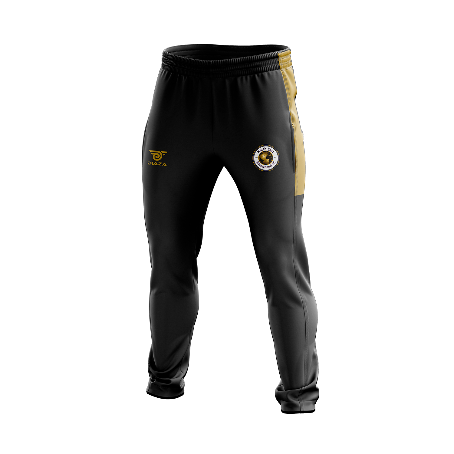 NEI FC Tracksuit Gold and Black - Men's Athletic Soccer Jogging Suit for Training, Gym & Streetwear Fashion