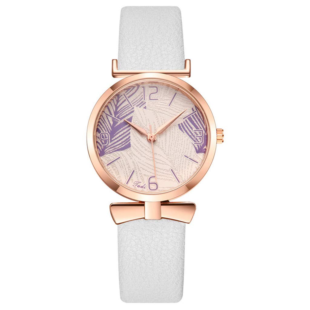 Elegant Digital Belt Ladies Watch with Leaf Pattern - Silver Quartz Casual Watch for Women | Perfect for Office, Party & Everyday Wear