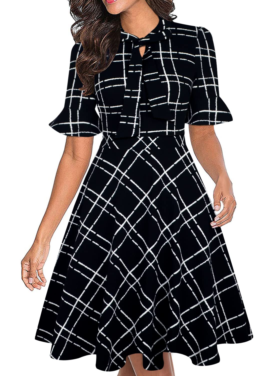 Elegant Floral Ruffle Sleeve Women's Summer Dress for Work, Church, Wedding Guest & Party Occasions | Breathable & Stylish Office to Evening Wear