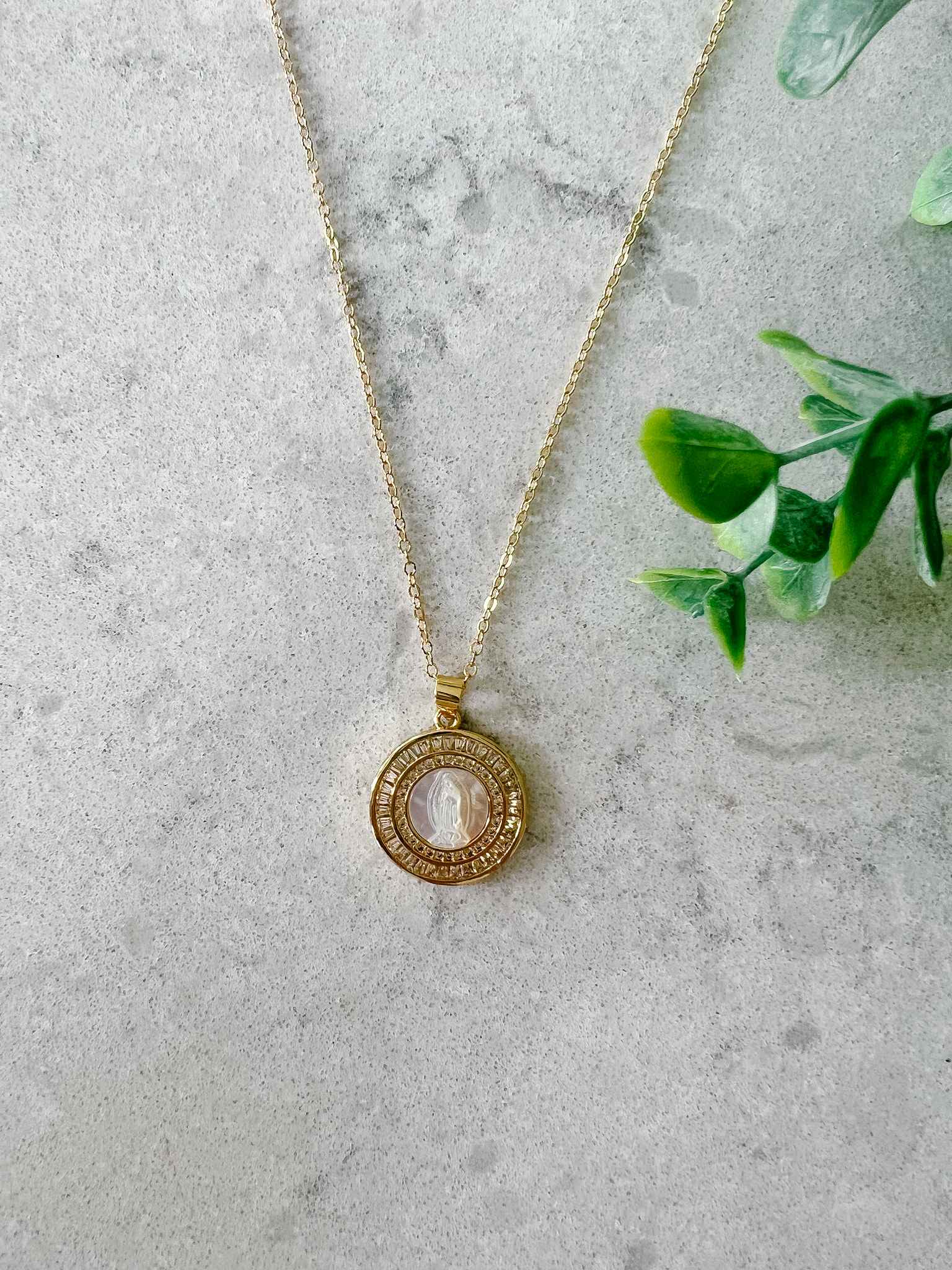 Mother Mary Necklace with Genuine Pearl Pendant - Elegant Religious Jewelry for Women - Perfect for Church, Prayer & Everyday Wear