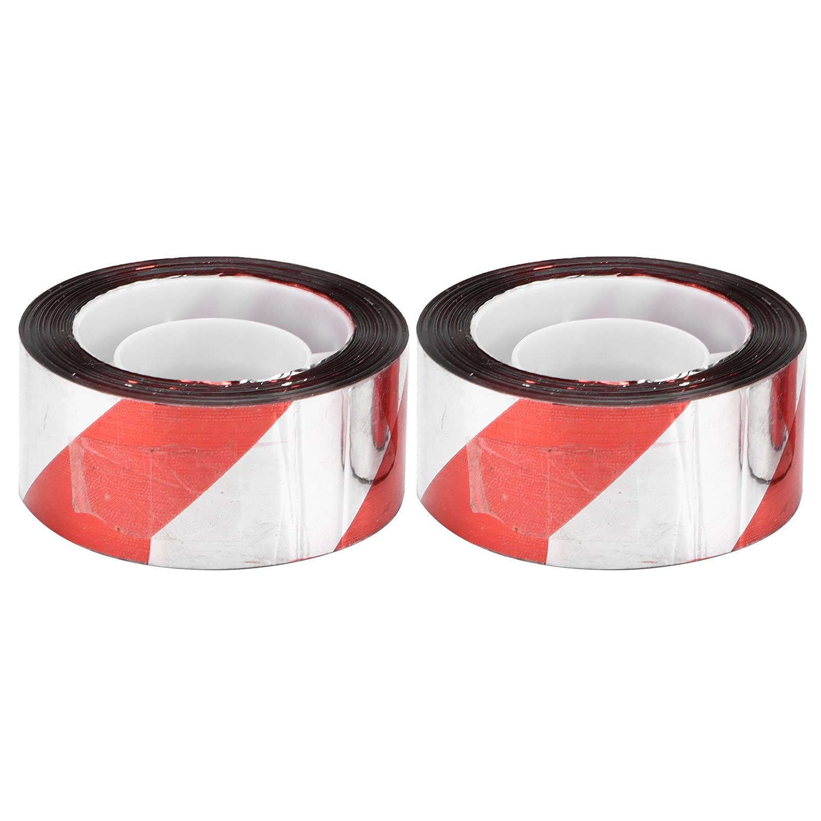Reflective Flash Tape for Woodpecker Deterrent - 2 Pack (Red & Silver, 100m) | Bird Scare Tape for Farmers, Gardeners & Outdoor Use | Protect Crops, Fruit Trees & Gardens from Pest Birds